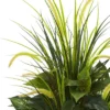 48" X 26" Artificial Mixed River Fern And Dogtail Plant In White Tower Planter - Nearly Natural -Nearly Natural GUEST 07570c34 36a9 4fef bbc8 5d8911e4f112