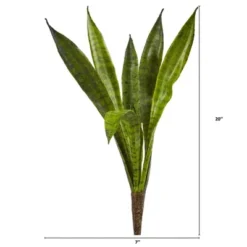 Nearly Natural 20-in Sansevieria Artificial Plant (Set Of 6)