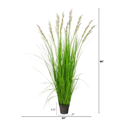 Nearly Natural 5.5-ft Plum Grass Artificial Plant 3 Nearly Natural 5.5-ft Plum Grass Artificial Plant