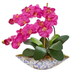 Nearly Natural 16-in Phalaenopsis Orchid Artificial Arrangement In Vase -Nearly Natural GUEST 1e5409a1 85ee 4c66 a75c 523c94f73719