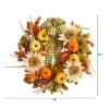 Nearly Natural 24” Fall Pumpkin, Sunflower Artificial Autumn Wreath With Decorative Ribbon -Nearly Natural GUEST 244c82f9 4d67 444b 9ee6 4edb594d193d