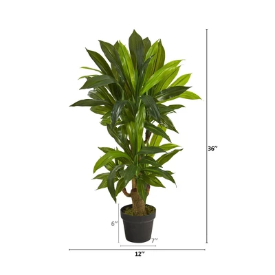 Nearly Natural 3-ft Corn Stalk Dracaena Artificial Plant (Real Touch) 2 Nearly Natural 3-ft Corn Stalk Dracaena Artificial Plant (Real Touch)