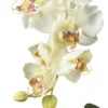 18" X 16" Artificial Phalaenopsis Orchid With Glass Vase White - Nearly Natural