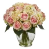 Nearly Natural 12-in Rose And Hydrangea Bouquet Artificial Arrangement -Nearly Natural GUEST 368a65c2 d5ea 469b 90d7 501d543328a1