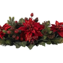 Poinsettia & Berry Centerpiece - Nearly Natural -Nearly Natural GUEST 36e307bf 42ac 4622 97ca efaa6bd989e7