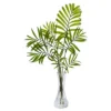 19" X 10" 3pc Artificial Mini Palm Plant In Vase Set - Nearly Natural -Nearly Natural GUEST 429bc401 5112 4917 bc6e 8a34485f5bb7