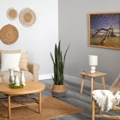 Nearly Natural 46-in Sansevieria Artificial Plant In Boho Chic Handmade Cotton & Jute Gray Woven Planter -Nearly Natural GUEST 53a16872 5b55 4836 9849 2ecd838388e9