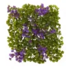 Nearly Natural 6-in X 6-in Purple & Green Clover Mat (Set Of 12) -Nearly Natural GUEST 54d96b77 7f9f 4ee2 bce9 e70bb25960a7