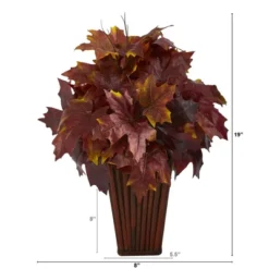 Nearly Natural 19-in Autumn Maple Leaf Artificial Plant In Decorative Planter -Nearly Natural GUEST 5aa52425 6e72 4974 8feb 69c525882c33