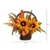 Nearly Natural 16-in Fall Sunflower Artificial Autumn Arrangement In Decorative Basket -Nearly Natural GUEST 739f9bce 8185 42e2 bff5 07a2a570d0f6