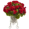 Geranium Artificial Plant With Metal Planter Red - Nearly Natural 1 Geranium Artificial Plant With Metal Planter Red - Nearly Natural -Nearly Natural GUEST 83de76f0 7b44 4159 8bf4 7ba6445b1138