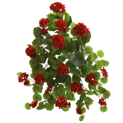 Nearly Natural 26-in Geranium Artificial Plant (Set Of 2) 3 Nearly Natural 26-in Geranium Artificial Plant (Set Of 2)