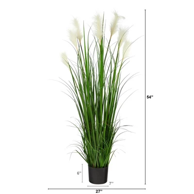 Nearly Natural 4.5-ft Plum Grass Artificial Plant 3 Nearly Natural 4.5-ft Plum Grass Artificial Plant