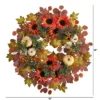 Nearly Natural 30” Fall Acorn, Sunflower, Berries And Autumn Foliage Artificial Wreath -Nearly Natural GUEST 98ab8182 fefb 44da b907 b57705def0f5
