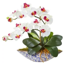 Nearly Natural 16-in Phalaenopsis Orchid Artificial Arrangement In Vase -Nearly Natural GUEST 98d4d6ca a1c5 4c5e 9f97 11989bd526be