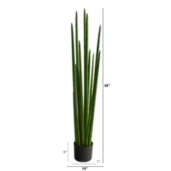 Nearly Natural 4-ft Sansevieria Snake Artificial Plant