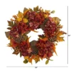 Nearly Natural 24” Fall Hydrangea, Lotus And Berries Artificial Wreath -Nearly Natural GUEST b8eb6920 af26 466d 8f93 2f7113a10698