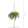 Nearly Natural 25-in Fern Hanging Artificial Plant In Decorative Basket -Nearly Natural GUEST bbf5f6ba 1ccf 43f7 840b 80bd0c481e6a