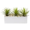 Nearly Natural Mini Agave In Rectangular Ceramic -Nearly Natural GUEST c0233373 b4d6 4c97 8cef 45d0ef5a91ae
