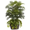 Nearly Natural 4.5' Double Areca W/Vase & Pothos Silk Plant -Nearly Natural GUEST c28cba02 ab79 4169 a090 ce07f552b562