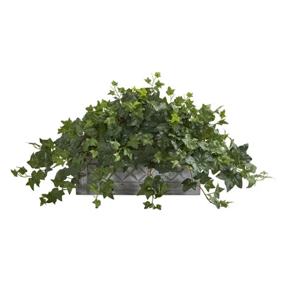 Nearly Natural Puff Ivy Artificial Plant In Stone Planter 3 Nearly Natural Puff Ivy Artificial Plant In Stone Planter