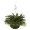 Nearly Natural 13-in Cycas Artificial Plant In Mossy Hanging Basket (Indoor/Outdoor) 1 Nearly Natural 13-in Cycas Artificial Plant In Mossy Hanging Basket (Indoor/Outdoor) -Nearly Natural GUEST cf6dca98 f1ab 4868 a44a 53b8b372c5a0