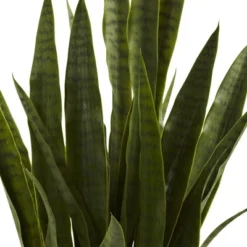 Nearly Natural Sansevieria With Black Planter -Nearly Natural GUEST d8b22f7c 9a45 4515 9f4e 99530bfda27c