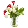 Nearly Natural 19-in Calla Lily & Tulips Artificial Arrangement In Decorative Vase -Nearly Natural GUEST e9d16e9f b498 4802 be73 795ec6fb3043