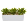 Agave Succulent In Rectangular Planter - Nearly Natural -Nearly Natural GUEST ed0a21c0 3412 41e6 a0d6 4aff9c2a655e