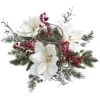 6.5" X 17" Artificial Frosted Magnolia And Berry Plant Arrangement Candelabrum - Nearly Natural -Nearly Natural GUEST ee50ed0e ec0a 4626 baaa 532dd80f9948