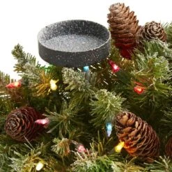 Nearly Natural 24-in Flocked Artificial Christmas Double Candelabrum With 35 Multicolored Lights And Pine Cones 9 Nearly Natural 24-in Flocked Artificial Christmas Double Candelabrum With 35 Multicolored Lights And Pine Cones -Nearly Natural GUEST f4f59131 8e46 4ce2 a2c1 cbfd0d76dfb9