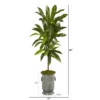 Nearly Natural 4-ft Dracaena Artificial Plant In Vintage Metal Planter (Real Touch) -Nearly Natural GUEST f6fa9296 7632 451d a82d 708c23c0f6d8
